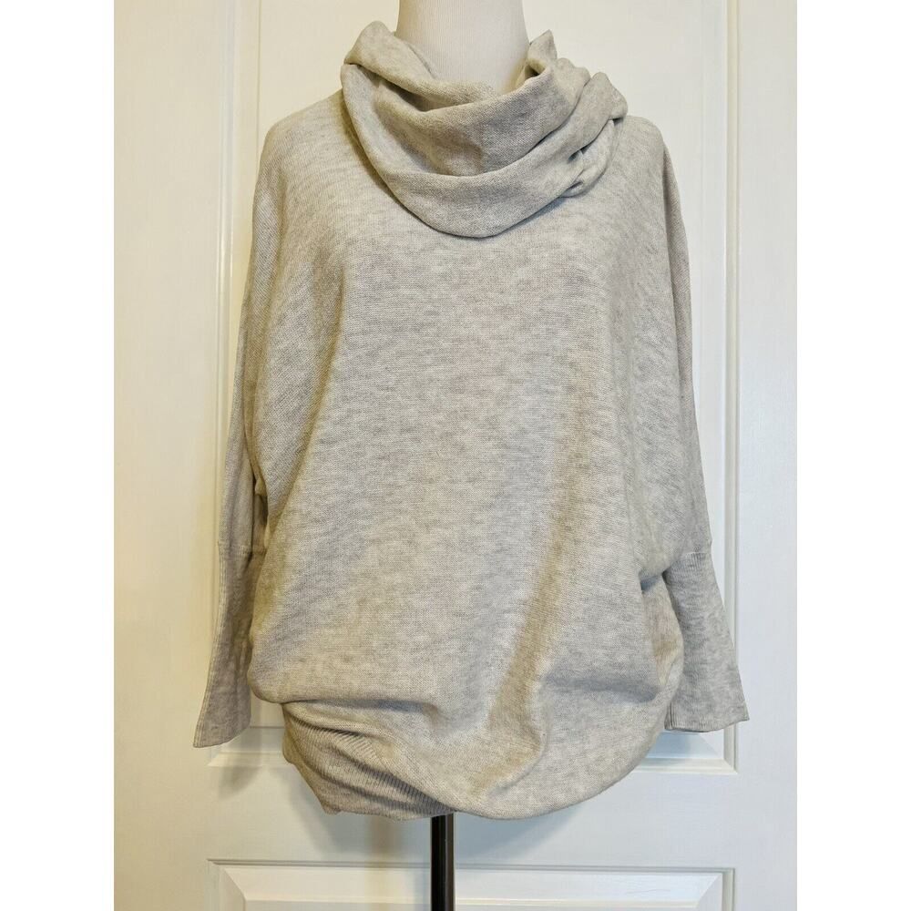 YES LOLA Boutique Anthropologie Cowl Neck Dolman Batwing Sweater Wool Cotton M